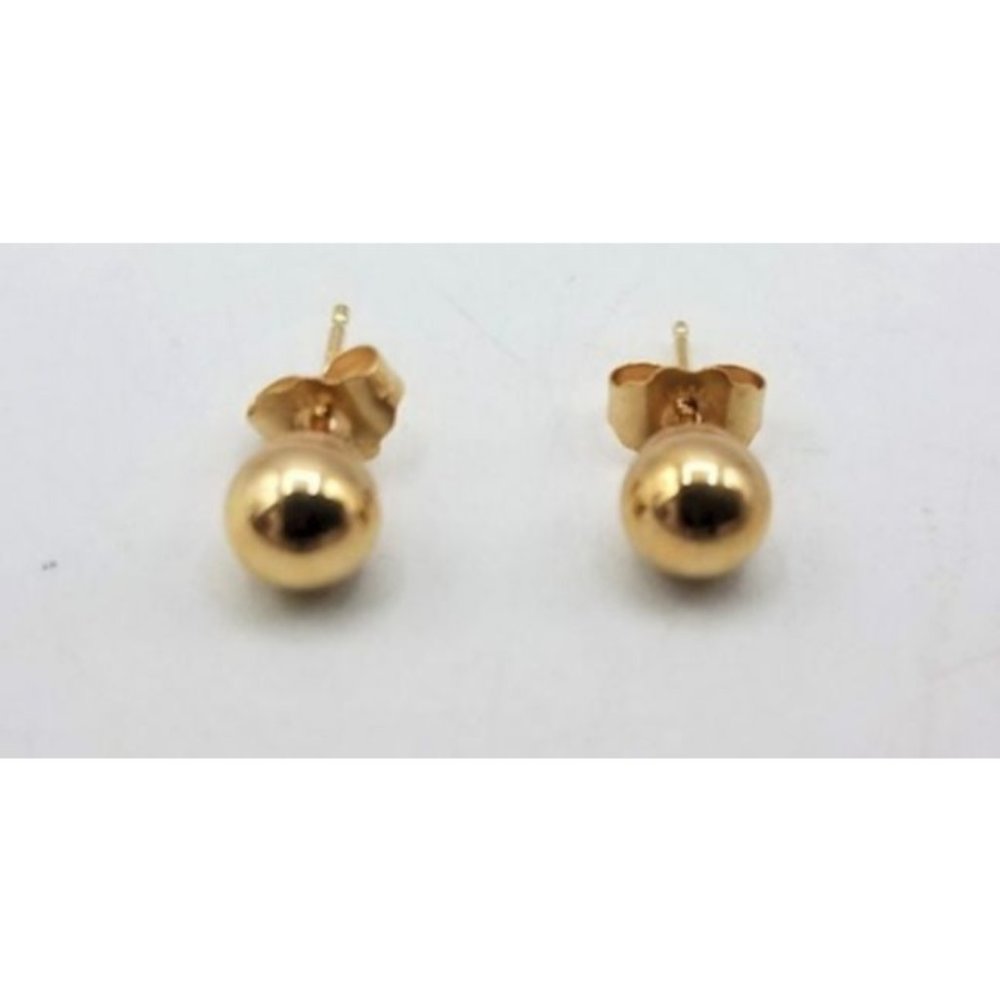 0.39g Pair of 14KYG Ball Post Earrings
